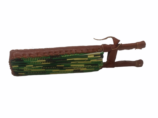 Ghana Fan - Leather fold up
