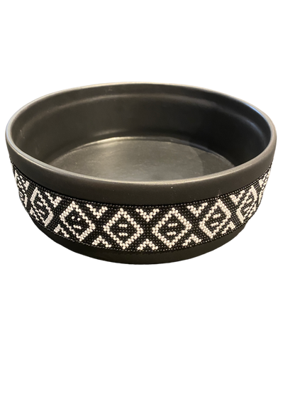 Contemporary Ceramic Beaded Bowl