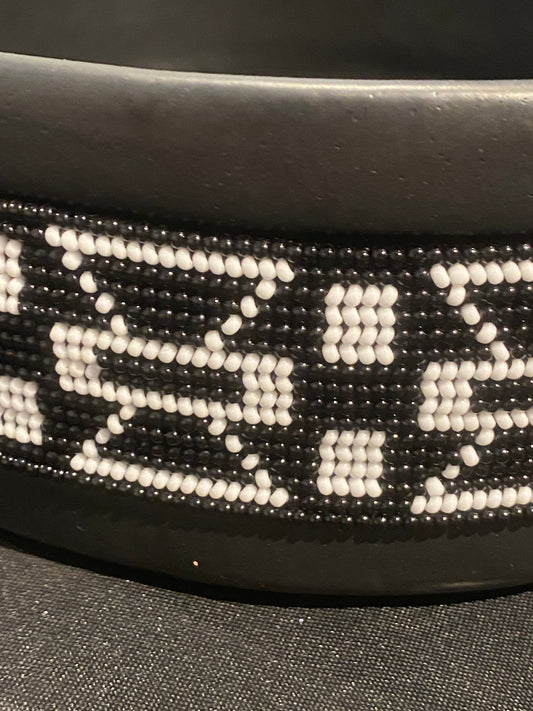 Contemporary Ceramic Beaded Bowl