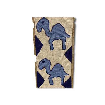 Yoruba Beaded Sash - Nigeria - Camel (09)