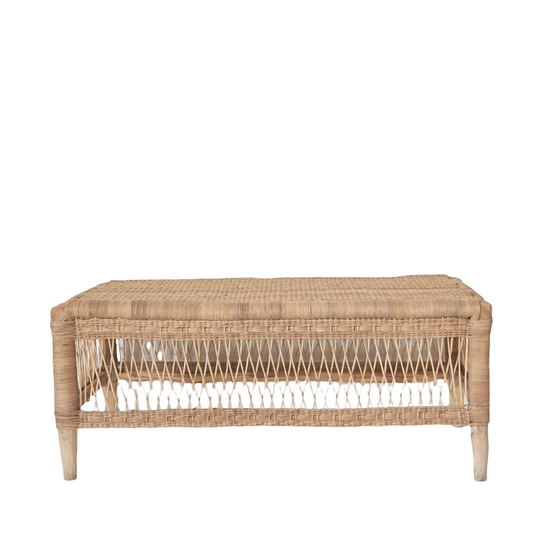 Malawi Rattan Ottoman/Bench- handmade (MB01)