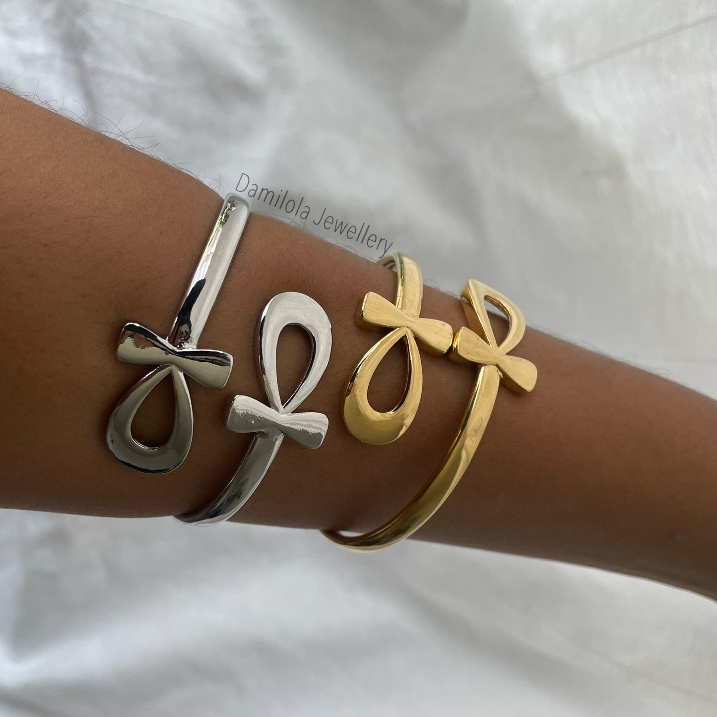 Ankh Bangle - Gold/Silver