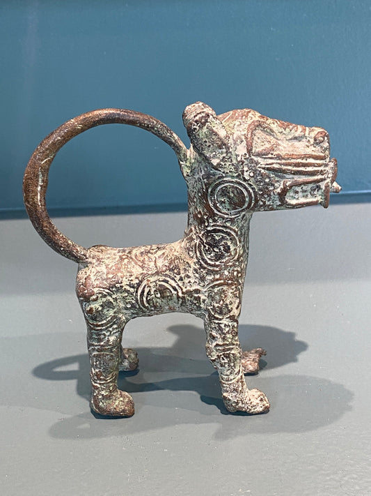 Benin Leopard sculpture - Bronze (56.08)