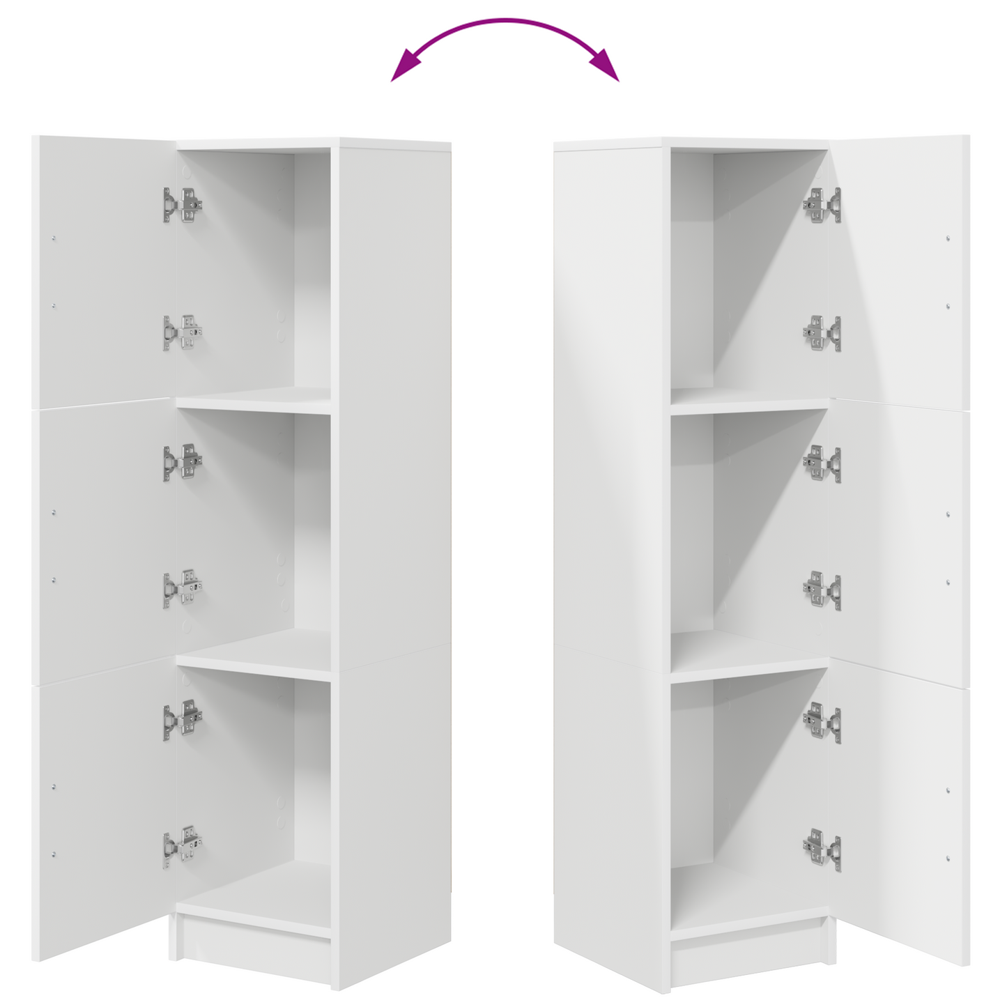 Highboard White 31.5 x 32 x 124 cm Engineered wood