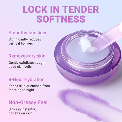 iMethod Lip Mask Overnight - Grape Lip Sleeping Mask with Hyaluronic Acid for Deep Hydration