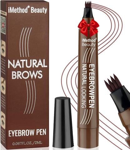 iMethod Microblading Eyebrow Pen – 4-Fork Tip, Waterproof, 24h Wear, 7 Shades