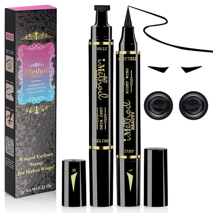 iMethod Winged Eyeliner Stamp - 2 Pens, Waterproof & Smudge-Proof, 10 mm Wing