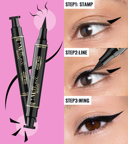 iMethod Winged Eyeliner Stamp - 2 Pens, Waterproof & Smudge-Proof, 10 mm Wing