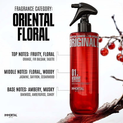 Immortal NYC Reserve 01 After Shave Spray – 17 oz, Signature Jasmine, Woodsy Amber