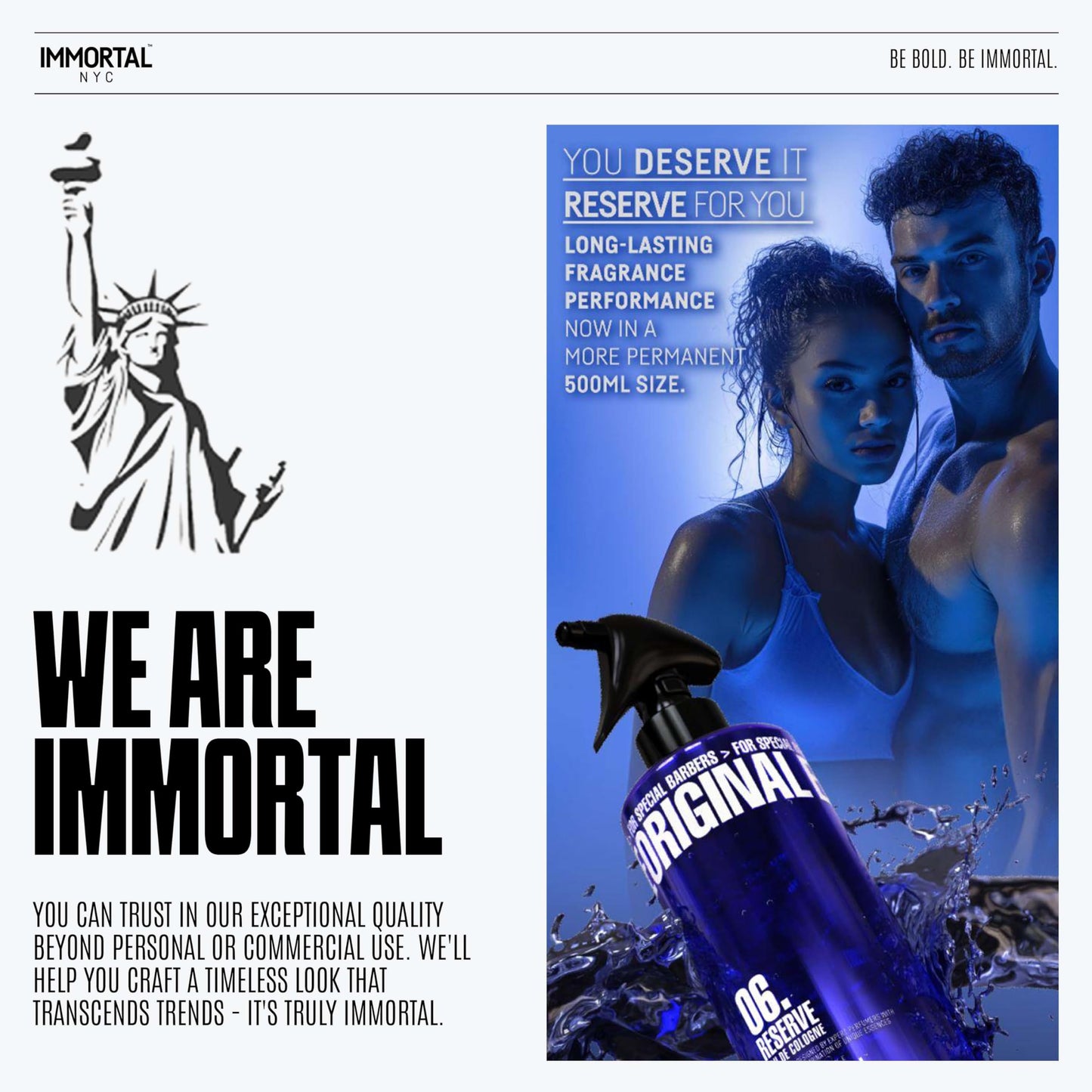 Immortal NYC Reserve 06 After Shave Spray for Men – 17 oz / 500 ml | Softens Skin, Refreshes, Moisturizes