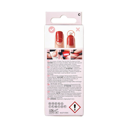 KISS imPRESS x LoveShackFancy Limited Edition: Sunkissed Peach Short Square Nails with Prep Pad & Tools