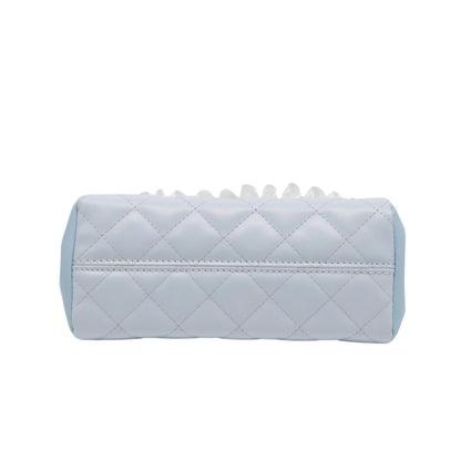Impressions Vanity Cinnamoroll Lovely Ribbon Pouch with Detachable Wristlet | Faux Saffiano Leather Cosmetic Bag
