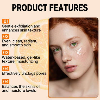IMrawlook 2pcs Orange Exfoliating Gel for Face & Body – Dual-Action Cleansing & Hydration