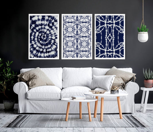 Beach hut decor | Set of 3 wall art prints