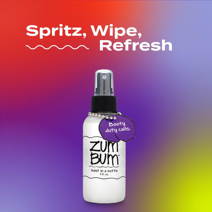 Indigo Wild Zum Bum Bidet in a Bottle – Portable, Natural Refreshment (2 Pack)