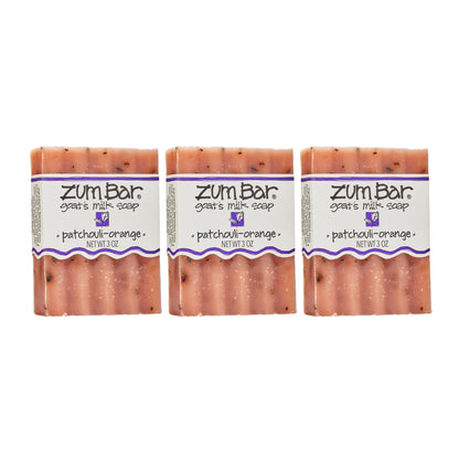 Indigo Wild Zum Goat Milk Soap Bar – Patchouli-Orange (3 Pack) | Hand & Body