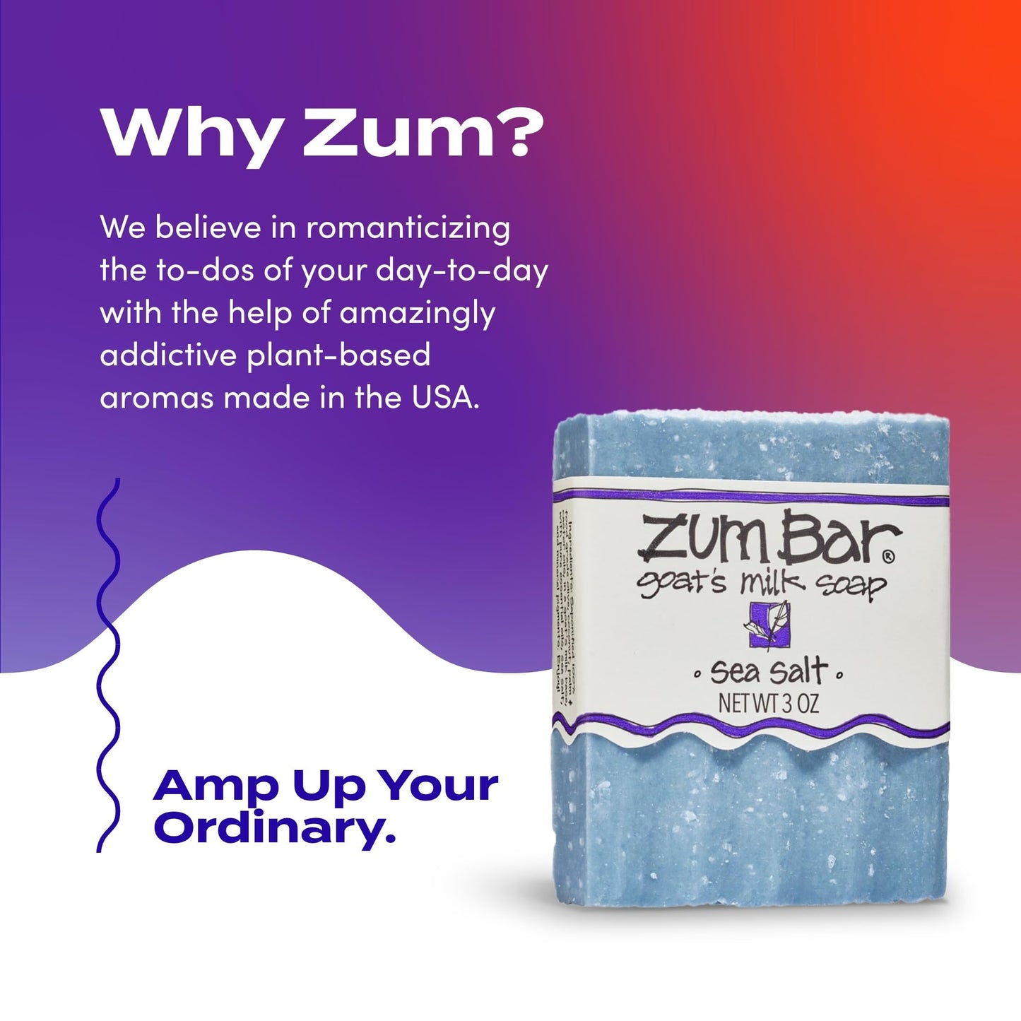 Indigo Wild Zum Goat Milk Soap Bar – Sea Salt, 3 oz, 3-Pack | Hand & Body Cleanser with Essential Oils