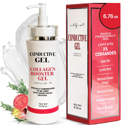 IndulgeMe Conductive Gel – Collagen, Ceramide & Hyaluronic Acid for Microcurrent Devices | Fragrance-Free Korean Formula