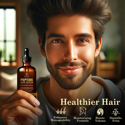 INFINA ESSENTIALS Peptide Hair Serum for Growth – Copper Peptides, Caffeine, 2 fl oz