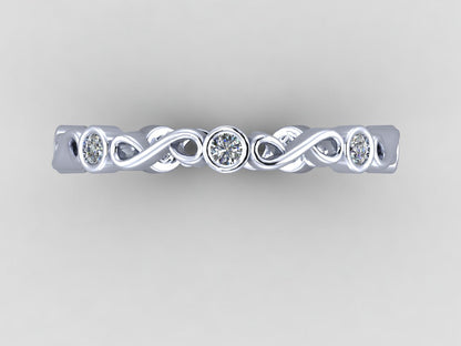 Minimalist Infinity Diamond Band