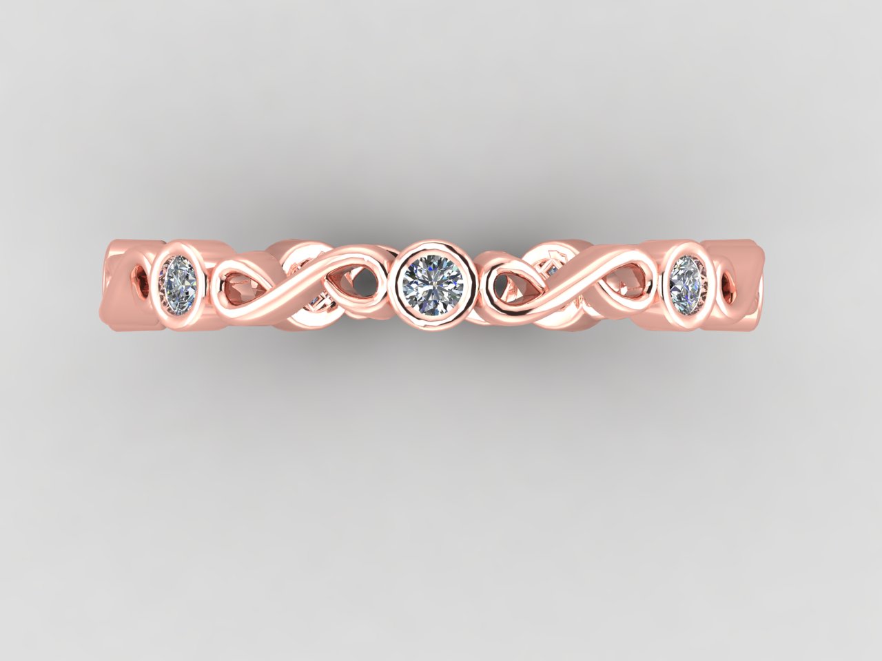 Minimalist Infinity Diamond Band