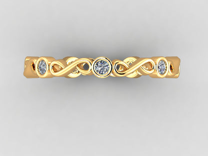 Minimalist Infinity Diamond Band