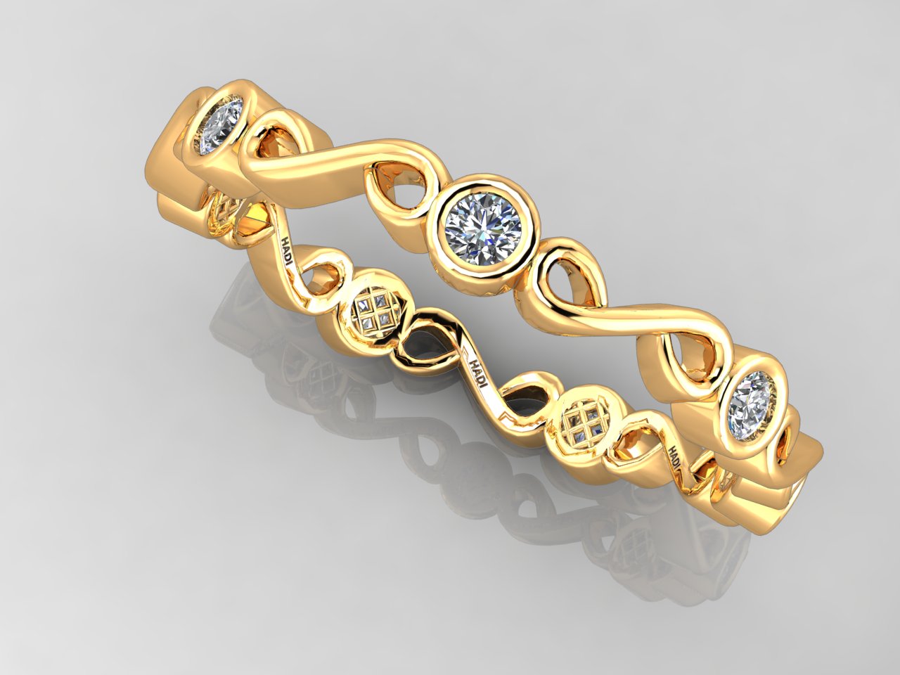 Minimalist Infinity Diamond Band