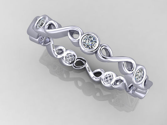 Minimalist Infinity Diamond Band