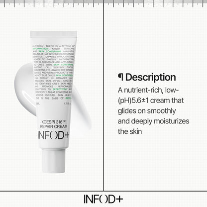 INFODPLUS Korean Skin Care Sensitive Face Cream – Lightweight Ceramides & Panthenol Moisturizer (50ml)