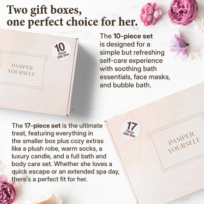 INFUSÉ 10-Piece Spa Gift Box for Women | Eye Mask, Bath Bombs, Face Masks & More