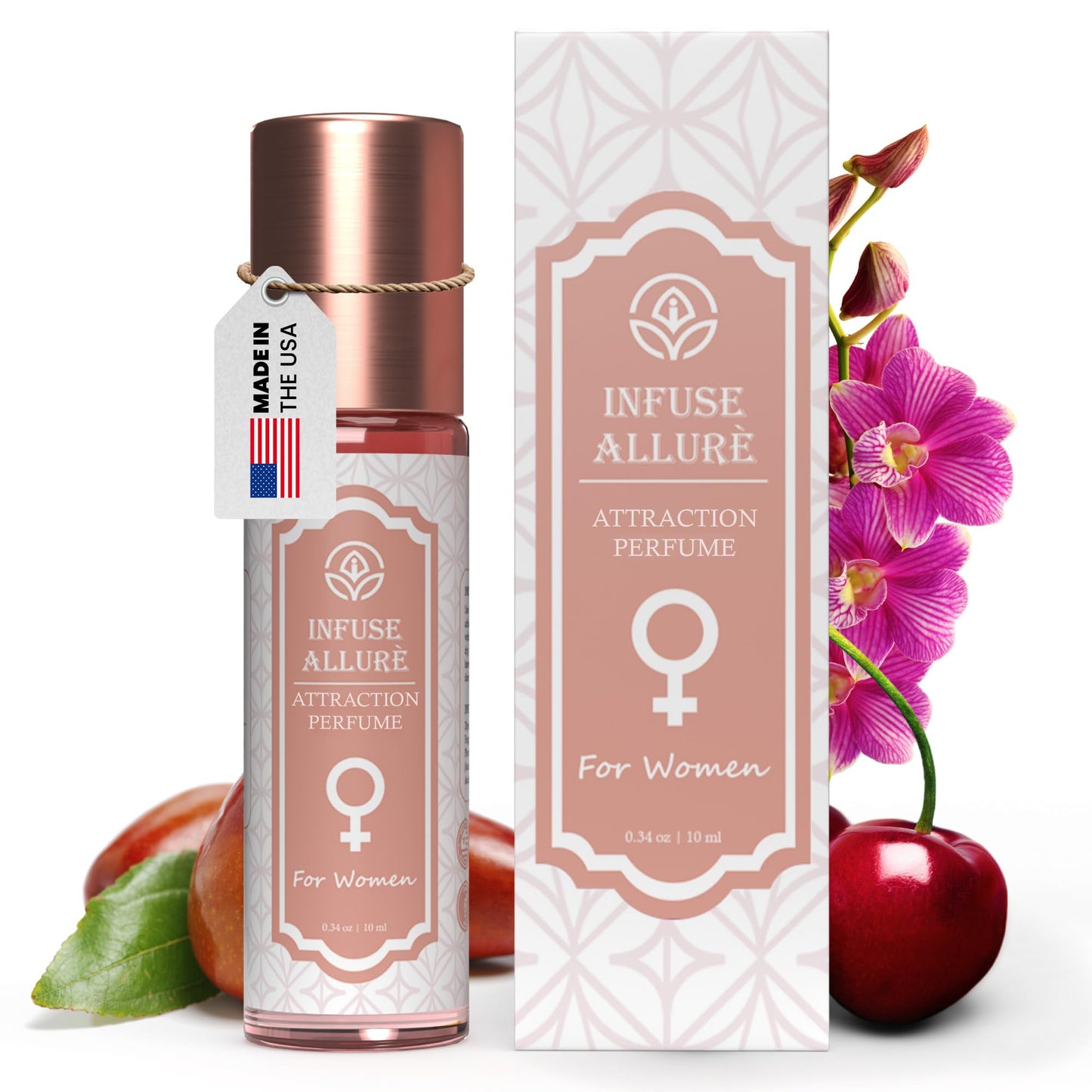 Infuse Allurè Premium Pheromones Perfume for Women – Alluring French Fragrance Roll-On, 10ml
