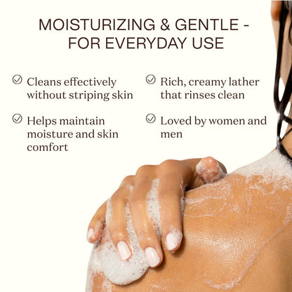 Ingreendients Moisturizing Body Wash for Sensitive & Dry Skin — pH Balanced, Vegan, Sulfate-Free, 16 FL. OZ