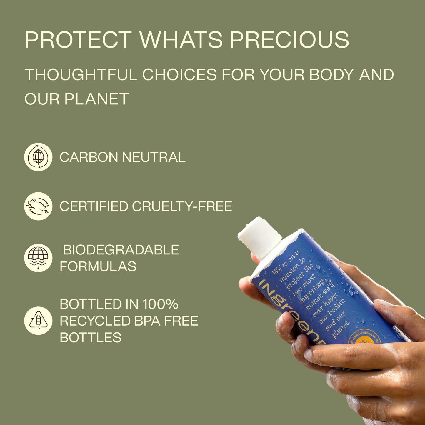 Ingreendients Moisturizing Body Wash for Sensitive & Dry Skin — pH Balanced, Vegan, Sulfate-Free, 16 FL. OZ