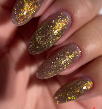 IN.HYPE Hard Builder Gel - Nail Overlays & Extensions with Mermaid Chameleon Sparkle