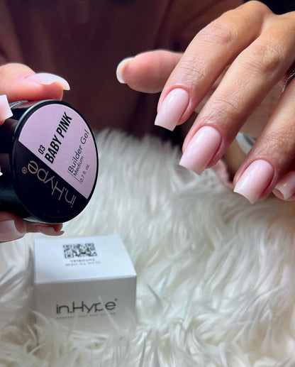 IN.HYPE UV/LED Hard Builder Gel – Nail Extensions & Strengthening (Baby Pink #3)