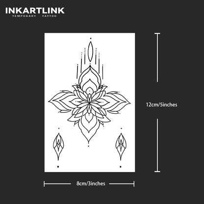 INKARTLINK Temporary Tattoos - 2 Sheets, Realistic & Waterproof, Lasts 1-2 Weeks