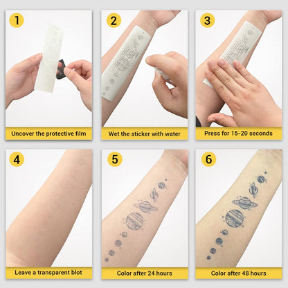 INKARTLINK Tattoo Tech – 2 Sheets Extra-Large Semi-Permanent Tattoos, Realistic Look, Waterproof