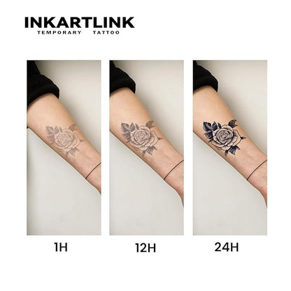 INKARTLINK Tattoo Tech Lily Bellflower – 2 Sheets Semi-Permanent Tattoo Lasts 1-2 Weeks