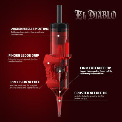 INKin 15RM Curved Mag Cartridge #12 Standard 0.35mm | EL Diablo Needles, 20Pcs