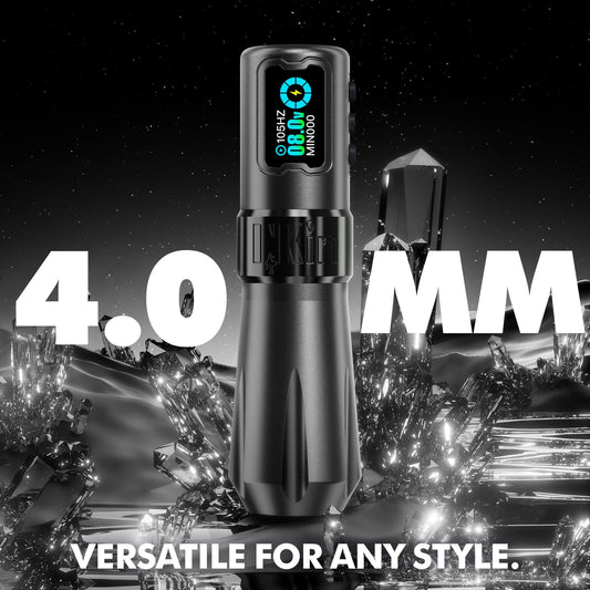 INKin Rampage Wireless Tattoo Machine — 4.0mm Stroke, 39mm Grip, 10,000 RPM Brushless Motor