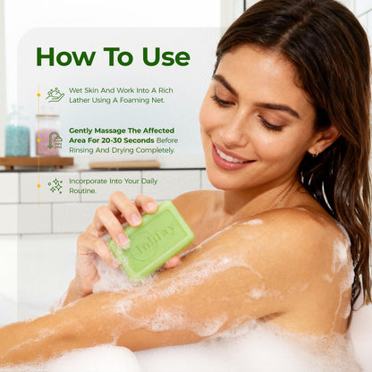 Inlifay Antifungal Soap Bar for Men — Tea Tree Fungus Soap for Athlete's Foot, Jock Itch, Ringworm
