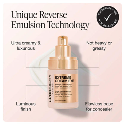 Innbeauty Project Extreme Cream Eye Firming and Contouring—Refillable 0.5 oz with Peptides and Botanicals