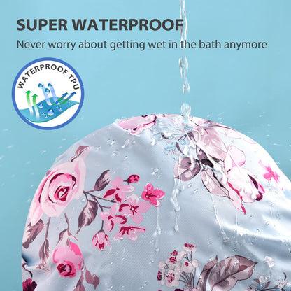 INNELO Luxury Shower Cap for Women – Reusable Waterproof with Satin Lining