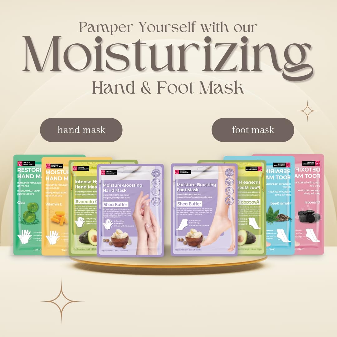 Innerest Original Derma Beauty Hand Mask — 6 Pairs Moisture-Boosting Shea Butter Gloves