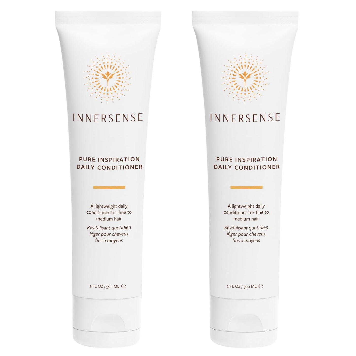 INNERSENSE Organic Daily Conditioner | Lightweight Hydration for Fine Hair | 2 Pack, 2 fl oz