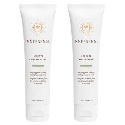 INNERSENSE I Create Curl Memory Gel – Strong Hold, Hydrating & Elongating | Non-Toxic, Cruelty-Free Haircare (2 x 2 oz / 59.1 ml)