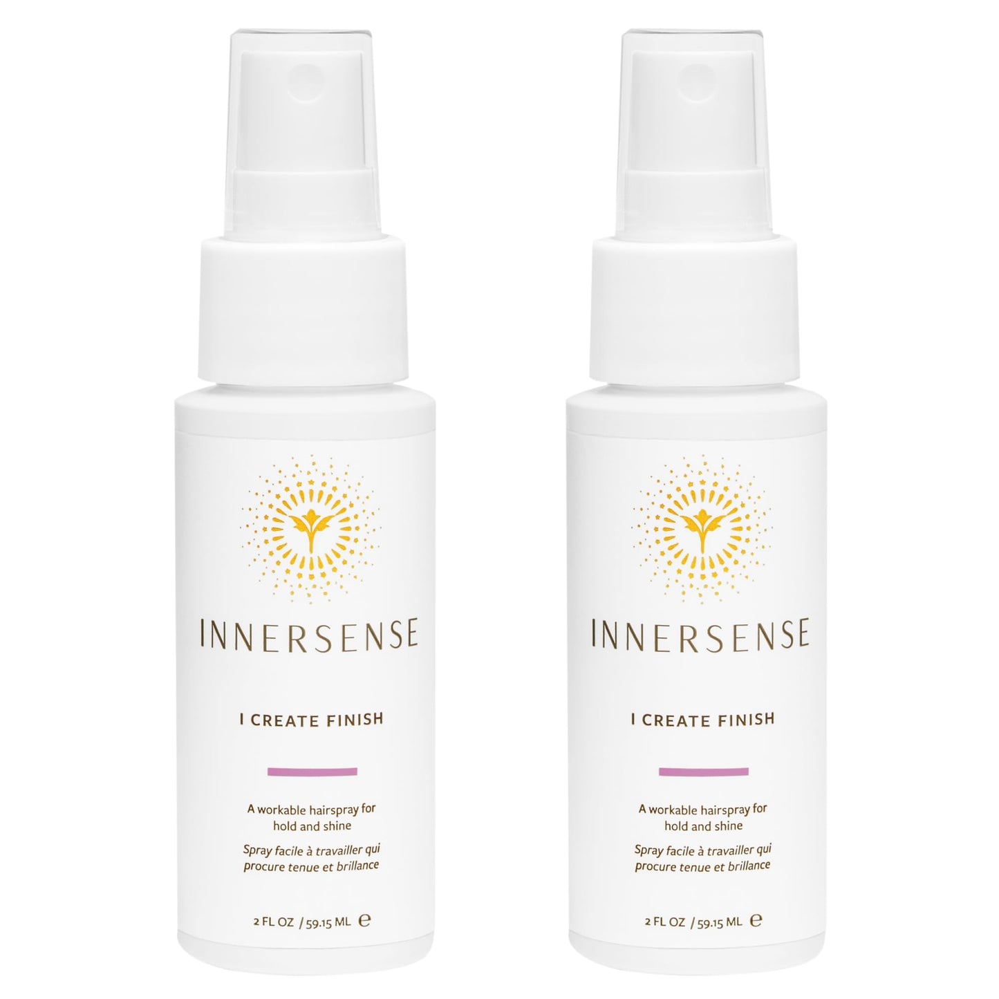 INNERSENSE I Create Finish Finishing Spray – Medium Hold, Shine, Clean Haircare (2x2 fl oz)