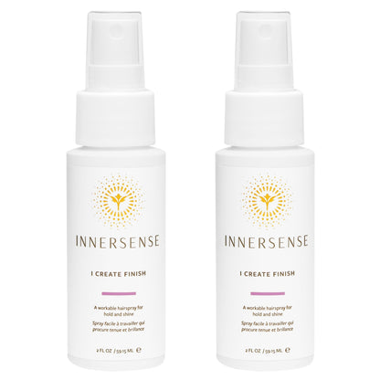 INNERSENSE I Create Finish Finishing Spray – Medium Hold, Shine, Clean Haircare (2x2 fl oz)
