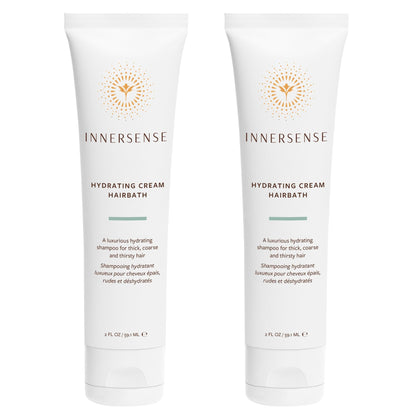 INNERSENSE Organic Hydrating Cream Hairbath Shampoo – Nourishing, Non-Toxic, Cruelty-Free (2 x 2 oz / 59.1 mL)