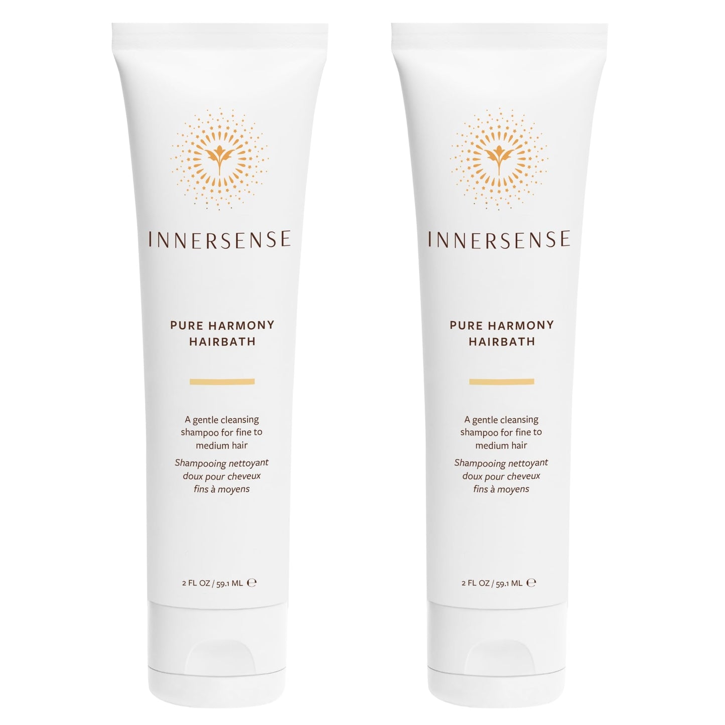INNERSENSE Organic Beauty Hairbath Shampoo – Purifying Cleanse for Oily Scalp | 2 x 2 oz (59.1 mL) | Non-Toxic, Cruelty-Free
